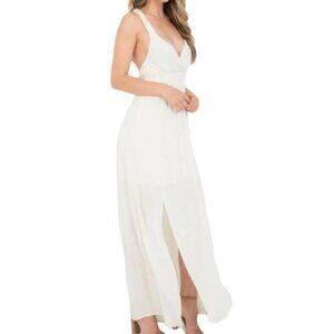 ILLA ILLA Front Slit white Gauze Maxi size small
